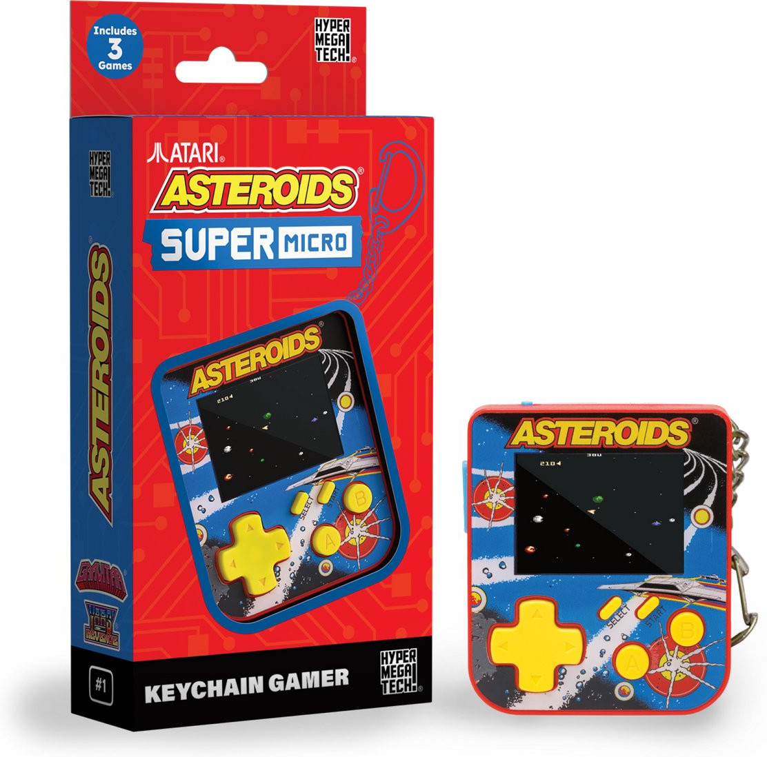 Evercade Super Micro Keychain Gamer – Atari Asteroids