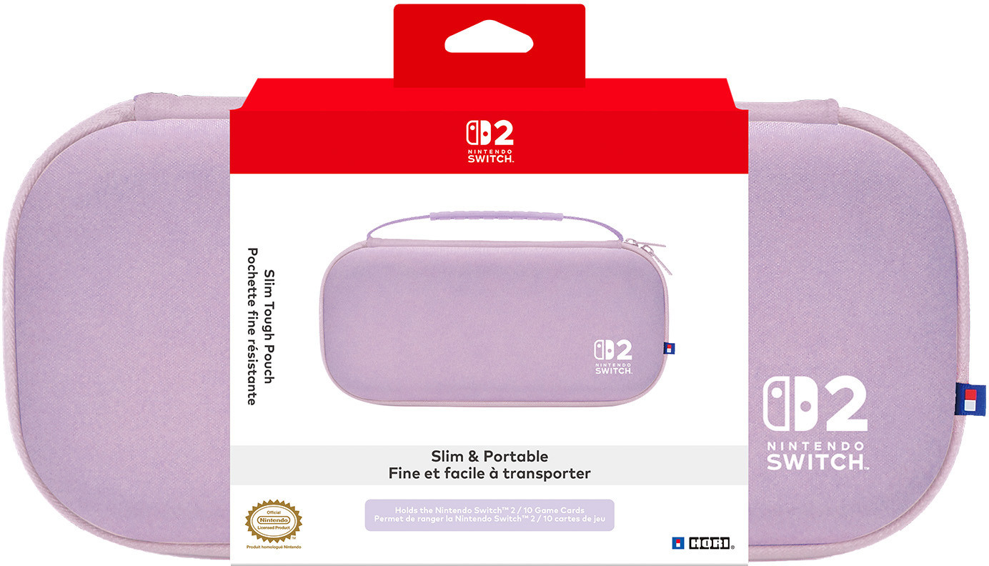 Hori Slim Tough Pouch – Cozy Lavender (Nintendo Switch 2)