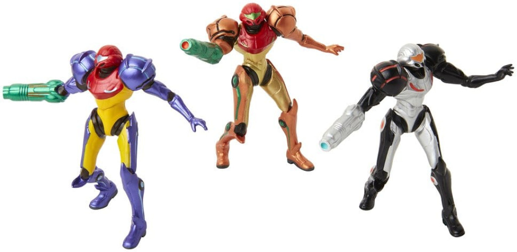World of Nintendo Metroid Mini Figure 3-Pack – Chozo Power Suits